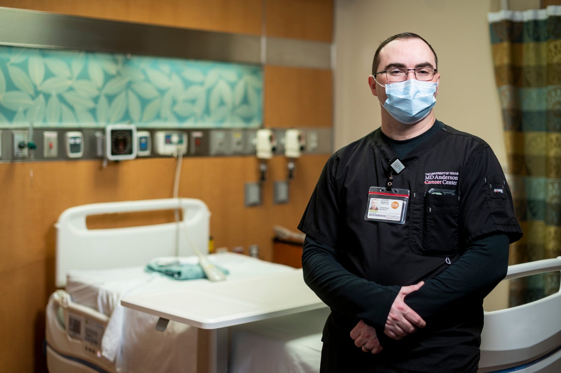 Clinical nurse Jeremiah Bergeron