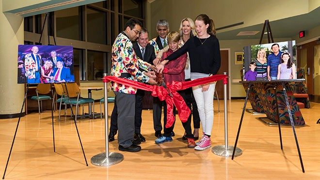 Peter Pisters cuts the ribbon for Craig’s Court