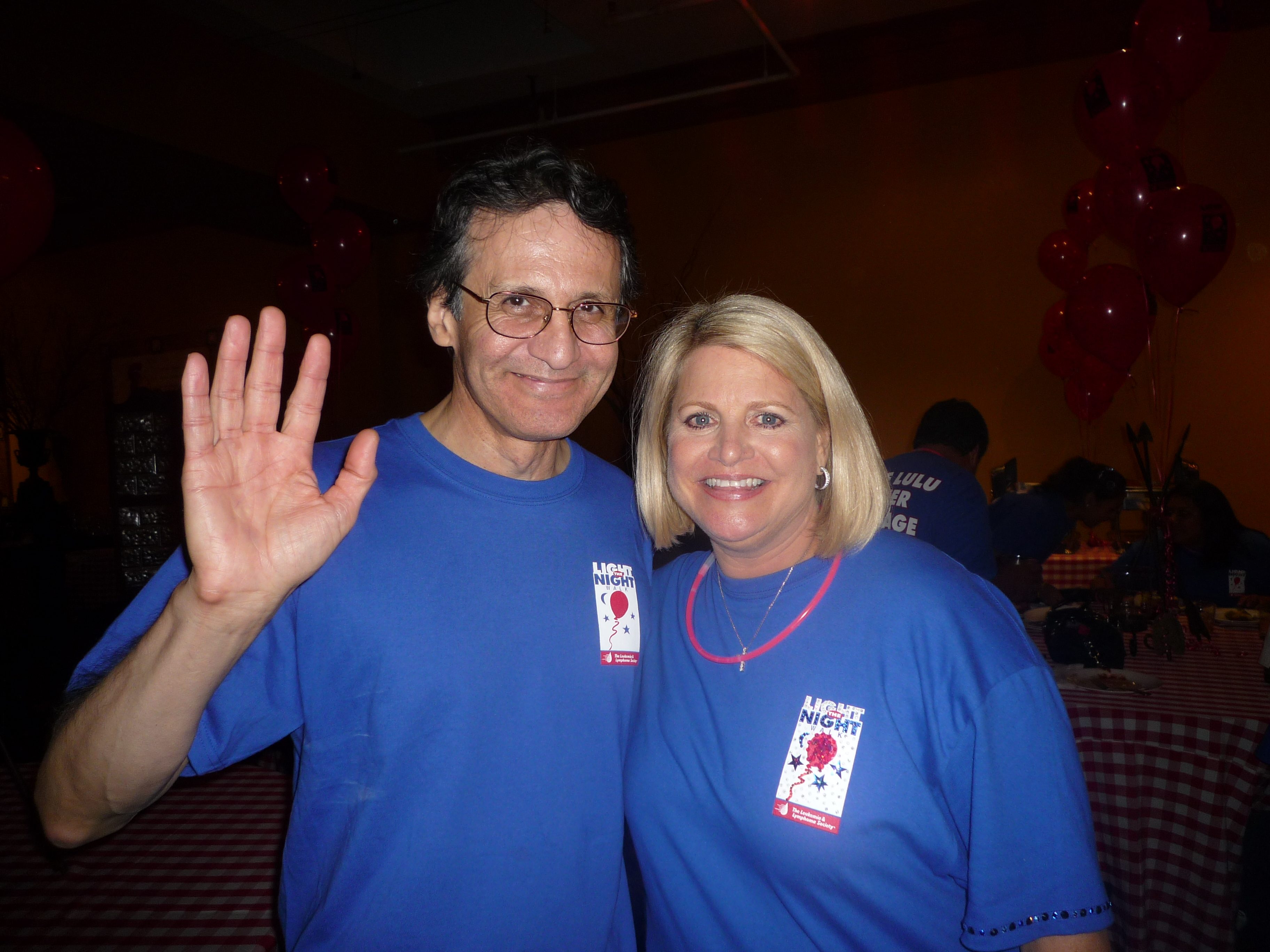 Felipe Samaniego, M.D., and Laurie Saunders