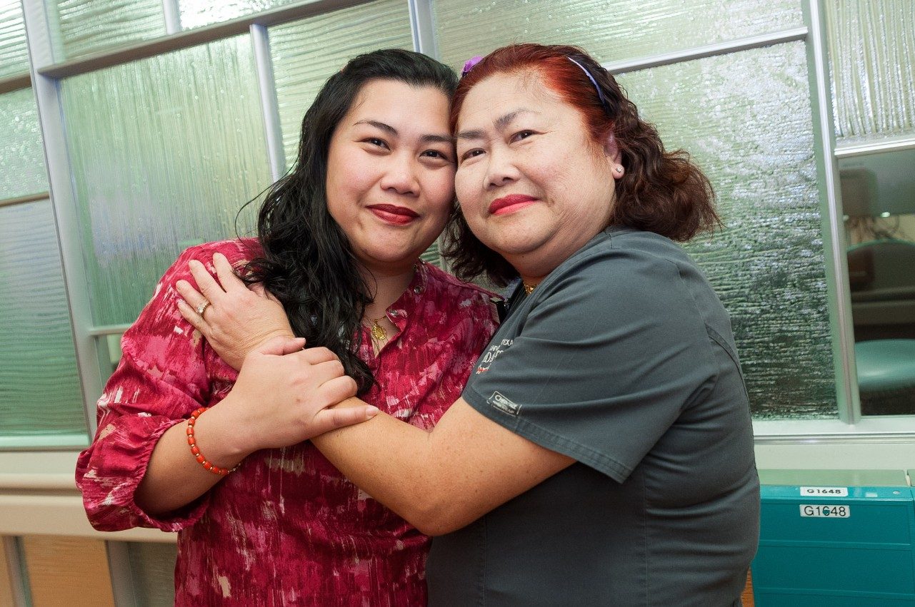 Cancerwise blog post: Nursing assistant Elsa So with daughter Marivic So