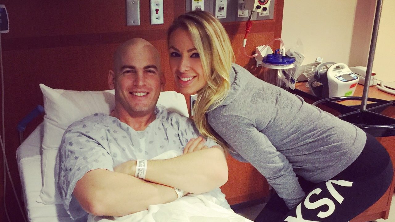 Cancerwise blog post: Josh and Fabi Powell in this hospital during his synovial sarcoma treatment