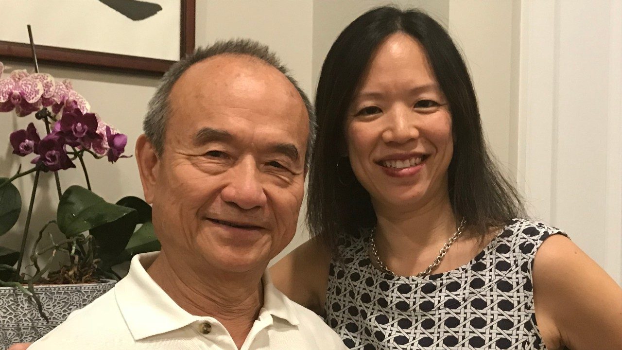 Anita Ying, M.D., poses with her father.