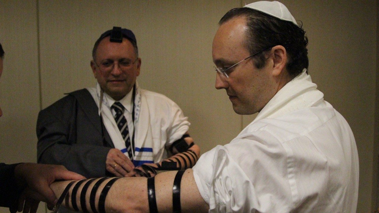 Victor Hassid, M.D., with his father.