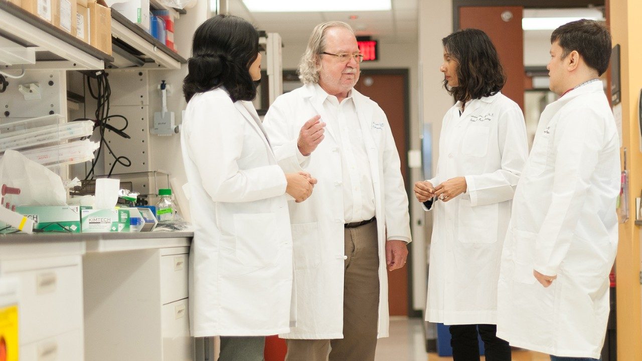 Drs. Allison and Sharma with other Immunotherapy platform members