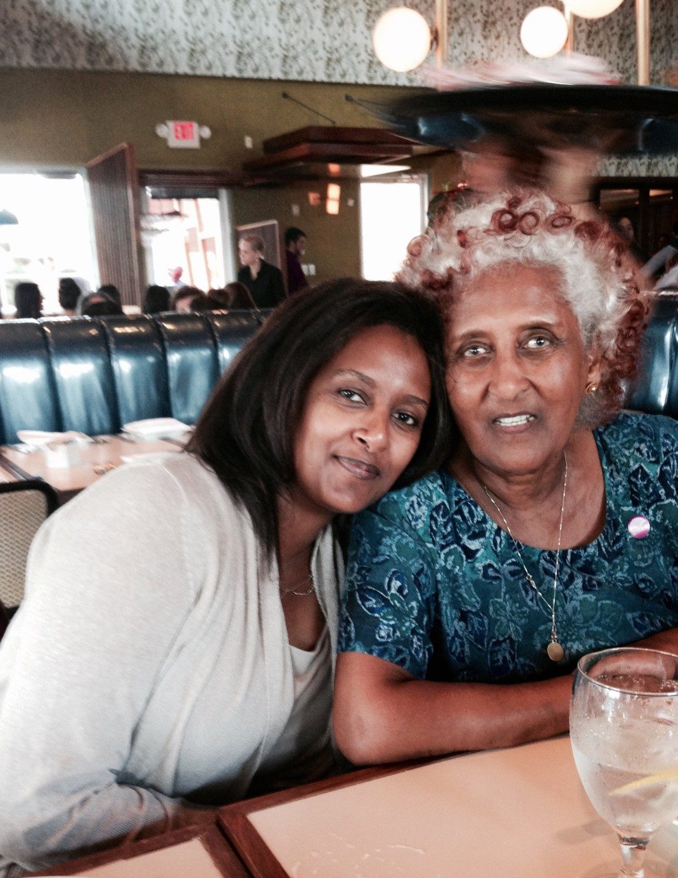Welela Tereffe, M.D., with her mother