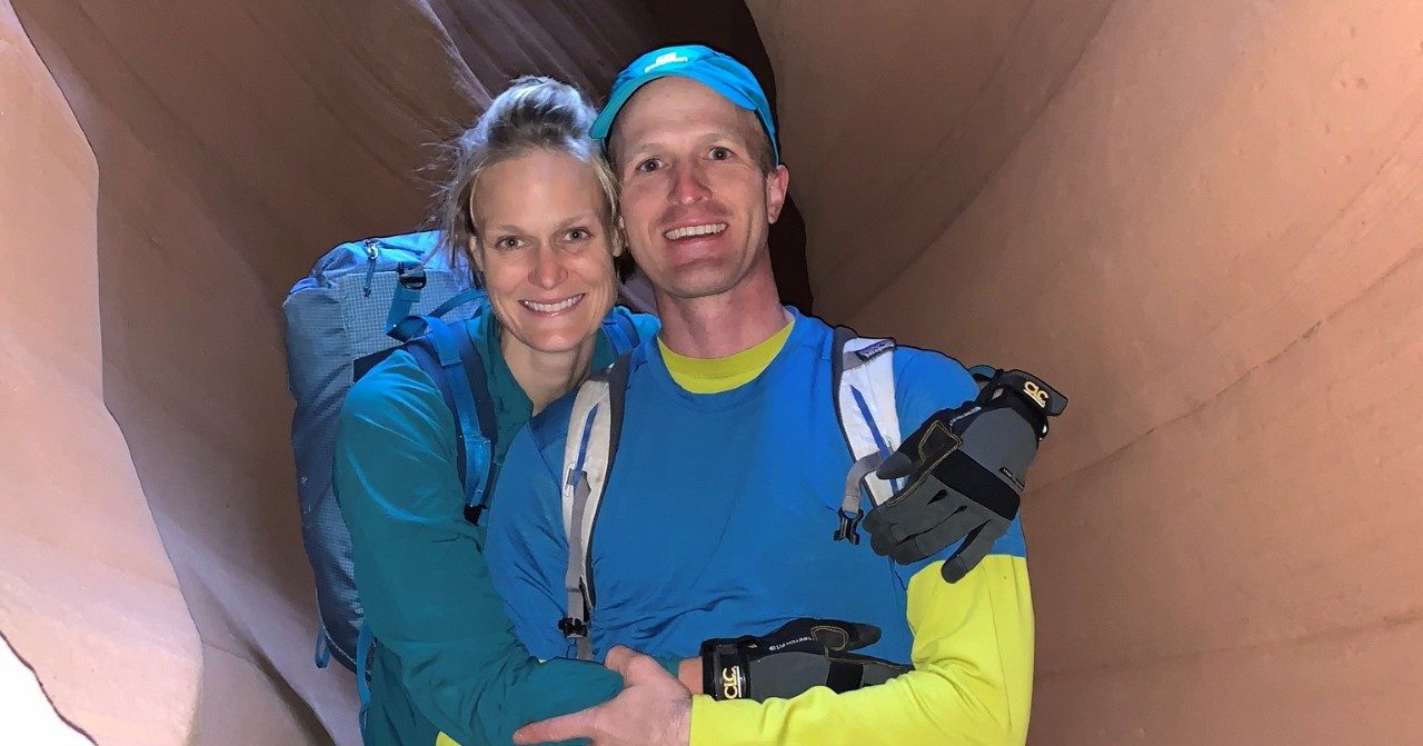 Breast cancer survivor and triathlete Lisa Tecklenburg, with her husband, Eric Edelman