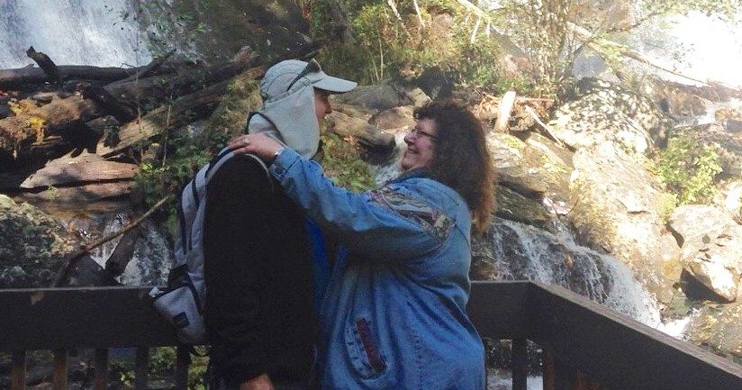 Breast cancer survivor Linda Duggan, with her husband, Michael