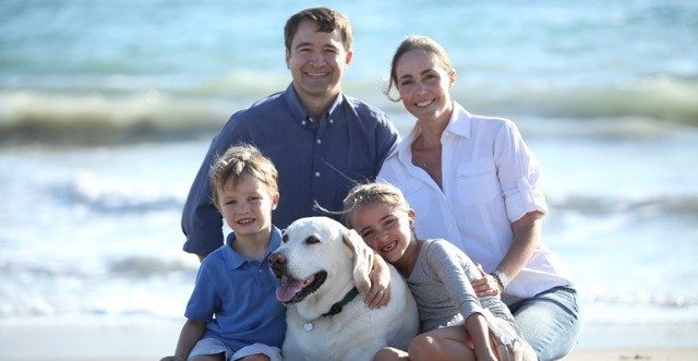 Non-Hodgkin's lymphoma survivor Caroline Rose with her family