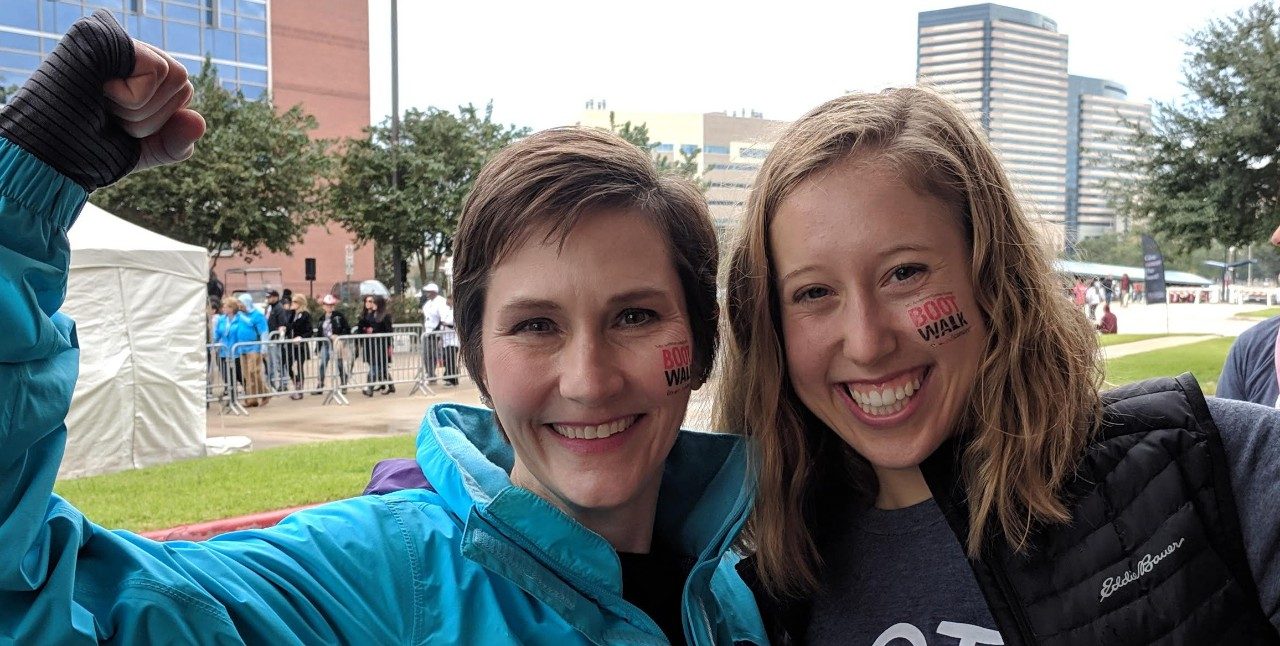 Caroline Frenzel (right) and her mother, Alex, who has metastatic breast cancer