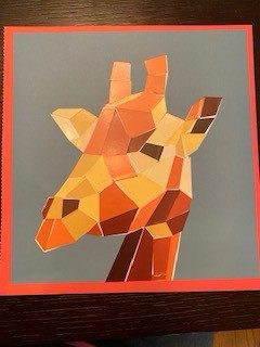 Get well card featuring collage giraffe