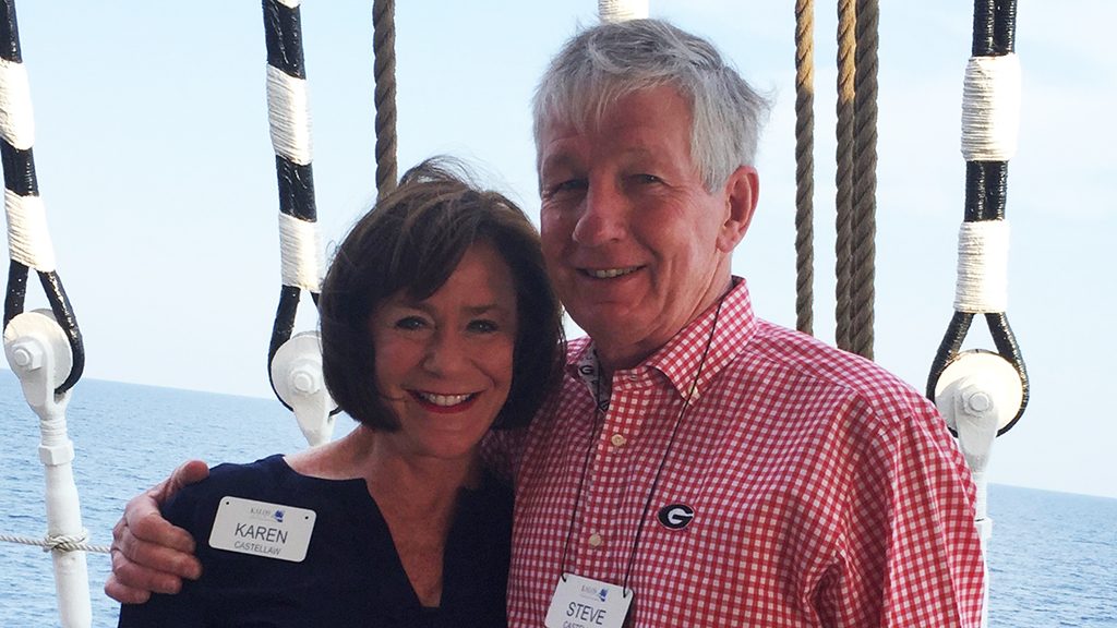 Lung cancer survivor Steve Castellaw and his wife, Karen