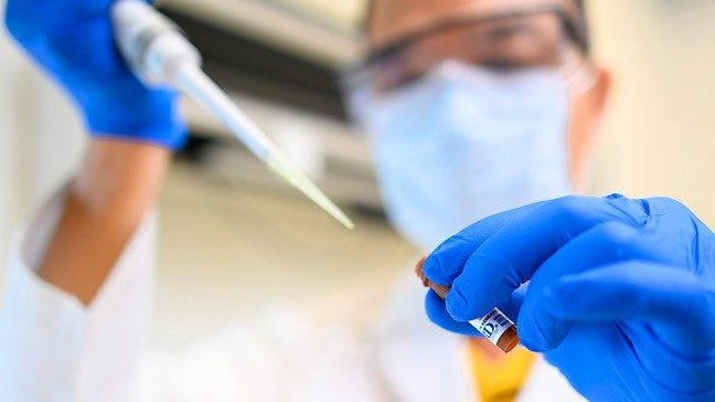 Scientist conducting laboratory research