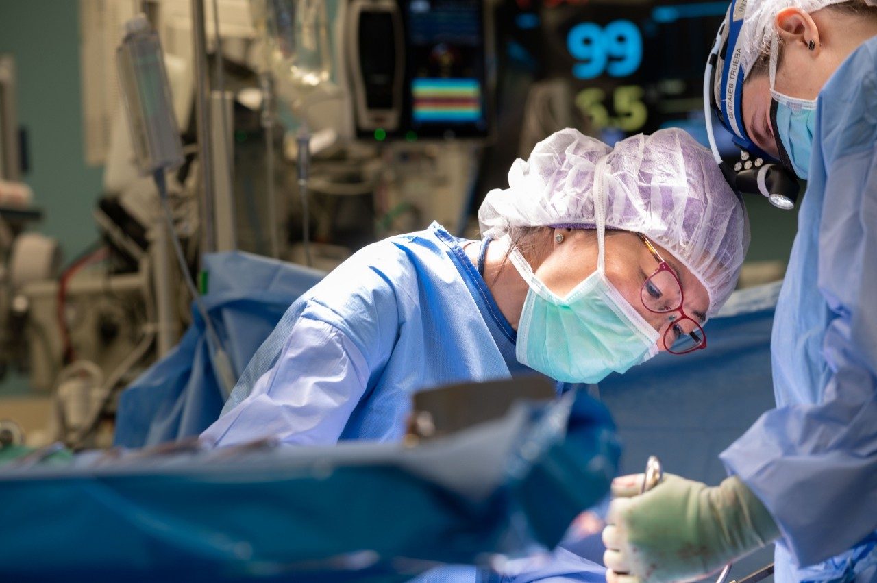 Yi-Qian Nancy You, M.D., performing surgery in an operating room.