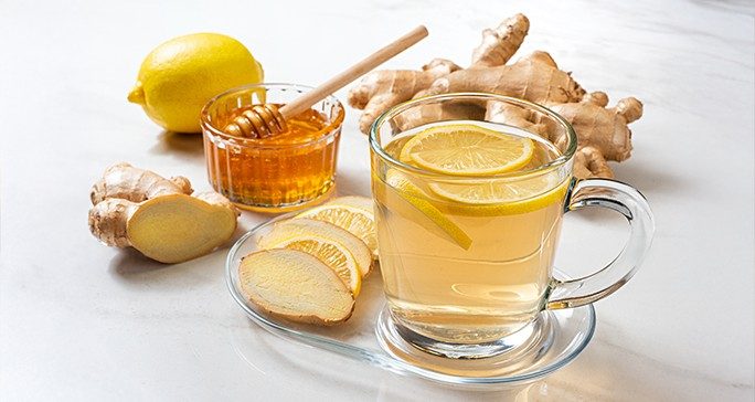 A spread of lemons, ginger and honey