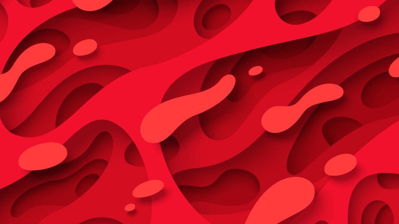 Artistic rendering of blood using 3-D cut paper