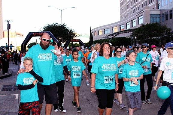 Sprint for Life participants on the course, team photo