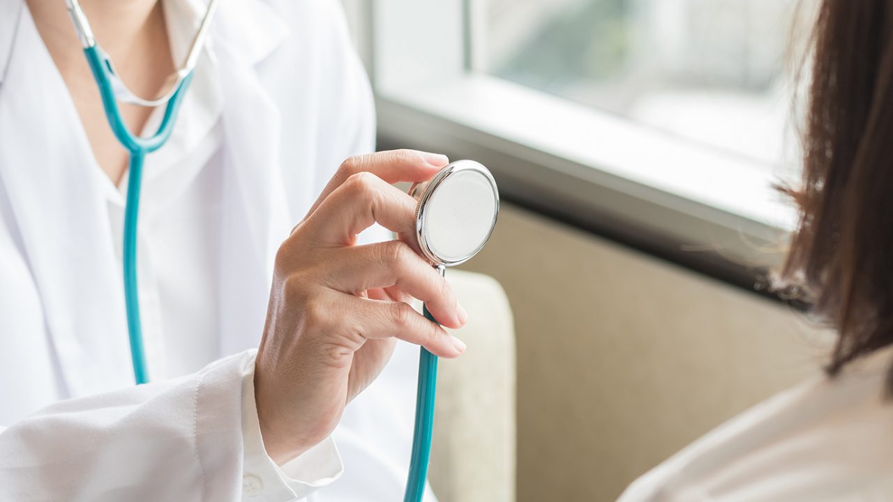doctor using a stethoscope
