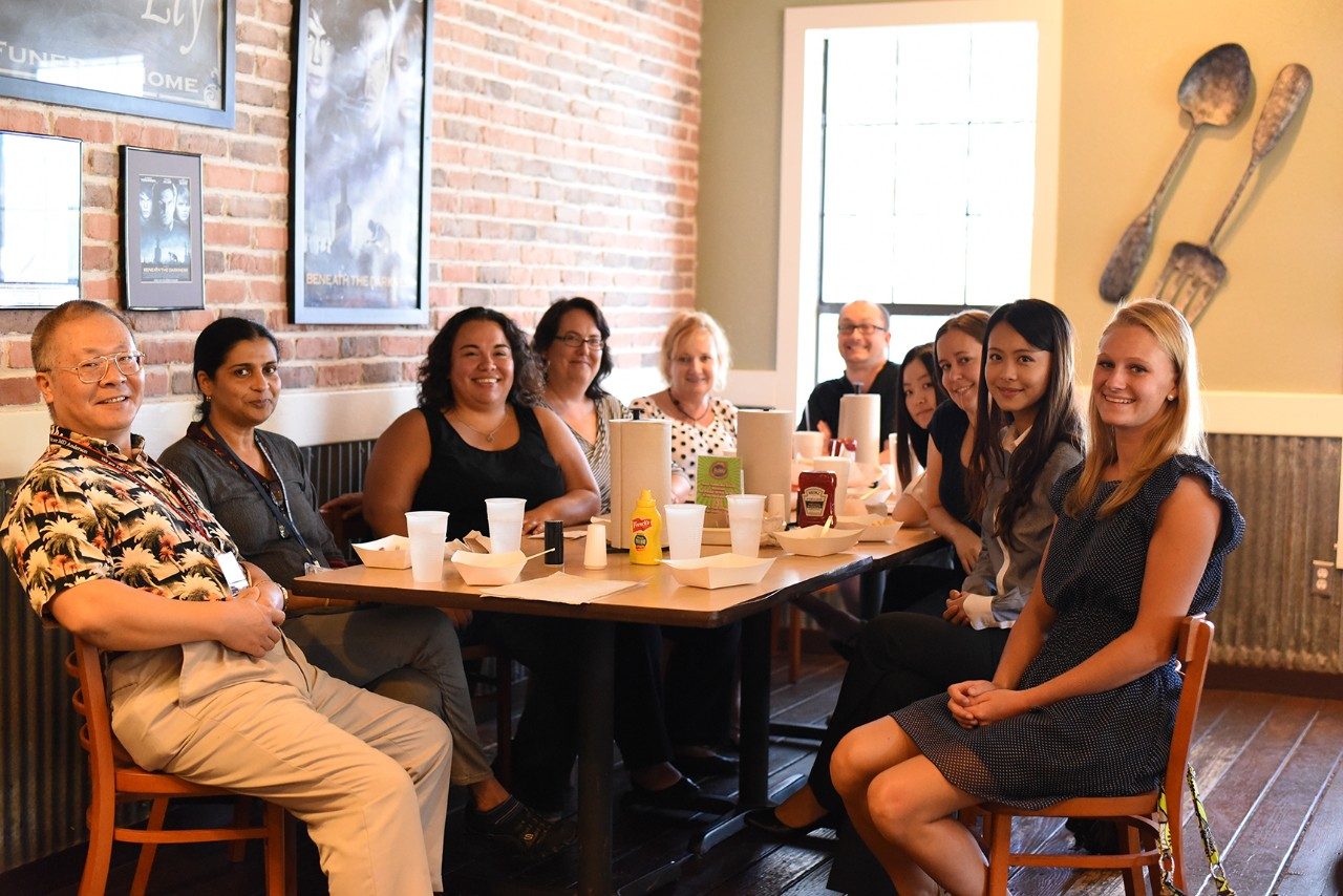 Lab lunch with summer students