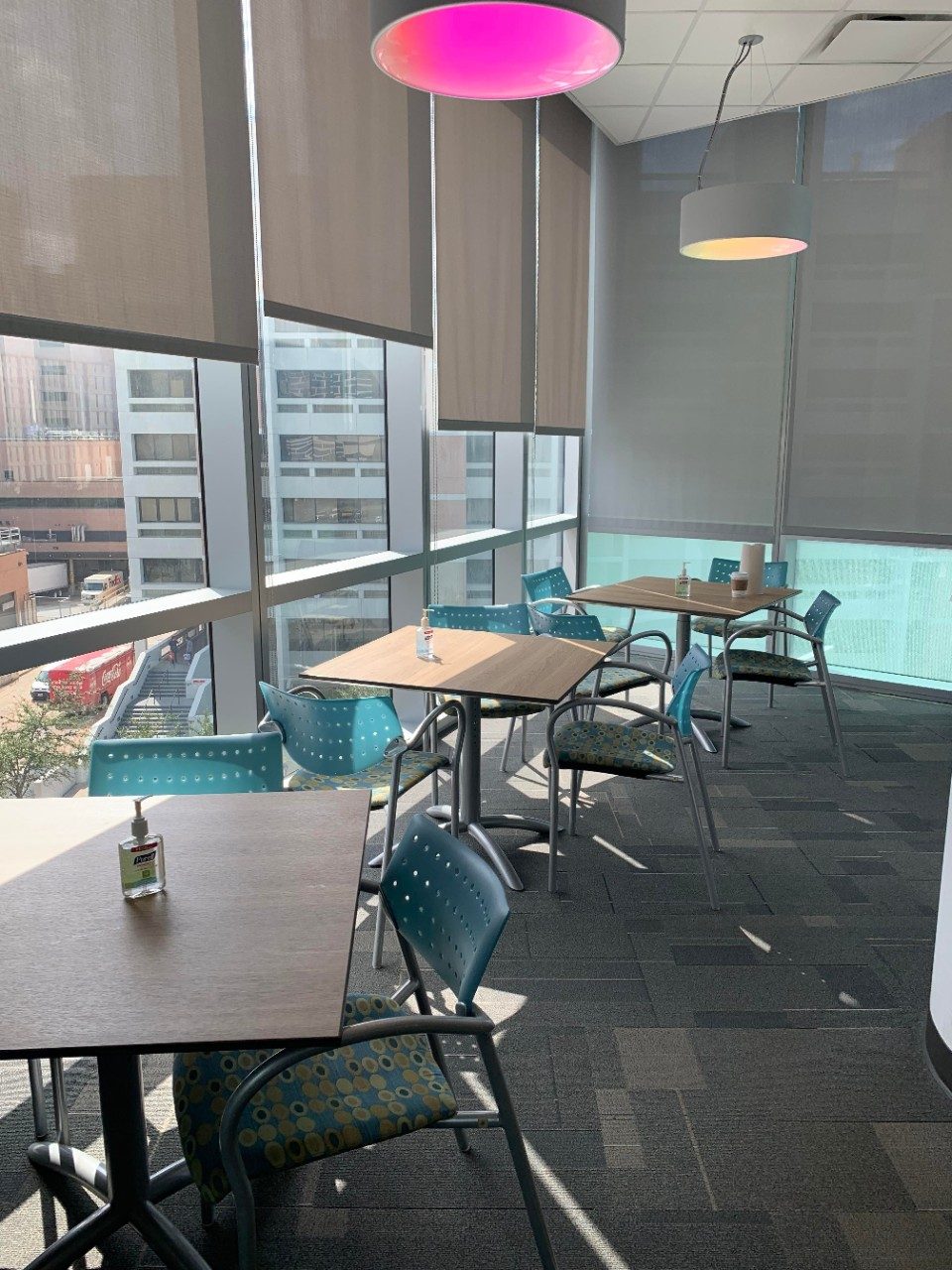 Room with tables and chairs